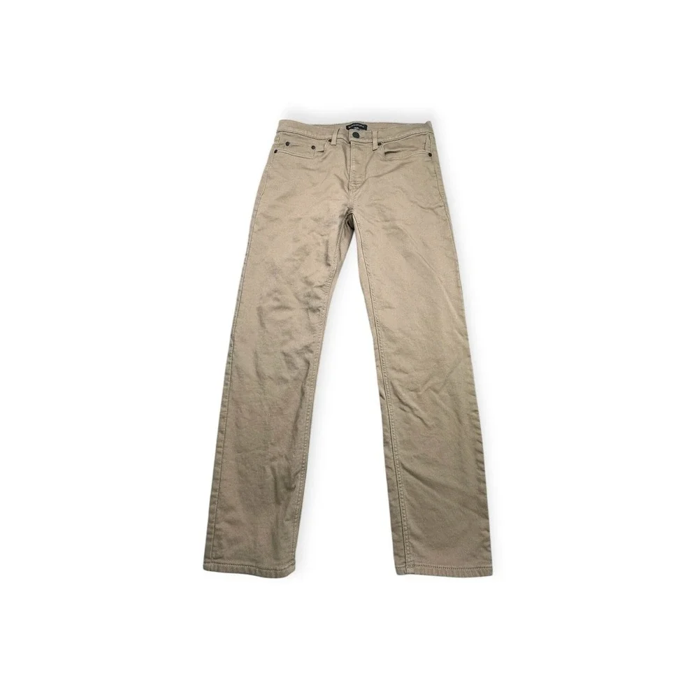 Banana Republic Pants Mens 30x30 Tan Straight Leg 5-Pocket Stretch Cotton‎ Twill
